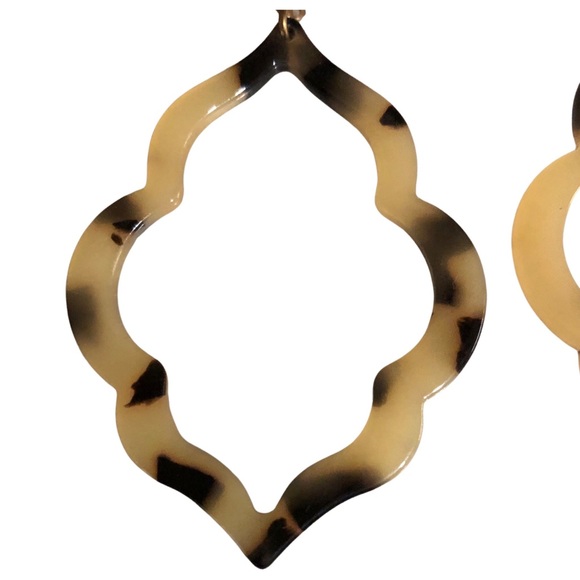 Vintage Boho Tortoiseshell Moroccan Drop Earrings Y2K - Picture 3 of 7